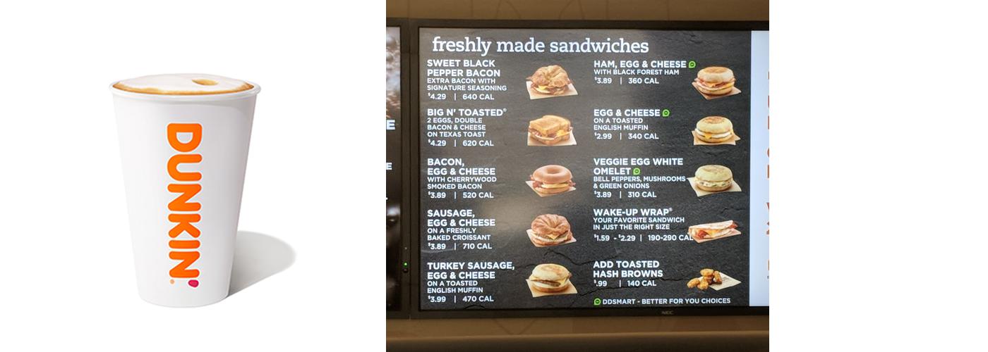 Dunkin' Menu