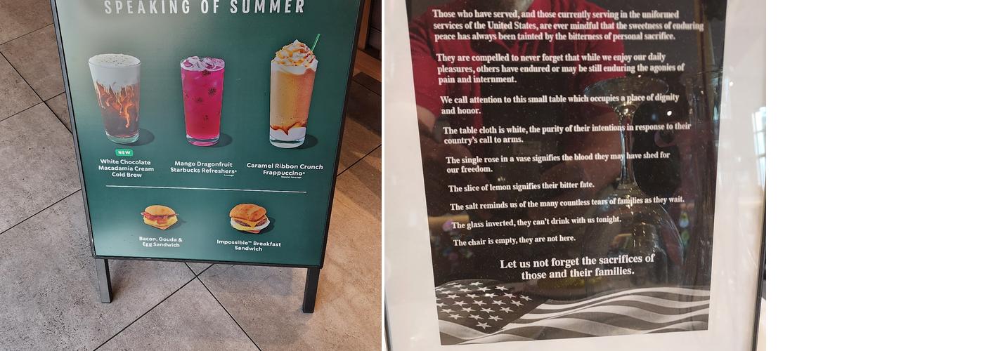 Starbucks Menu