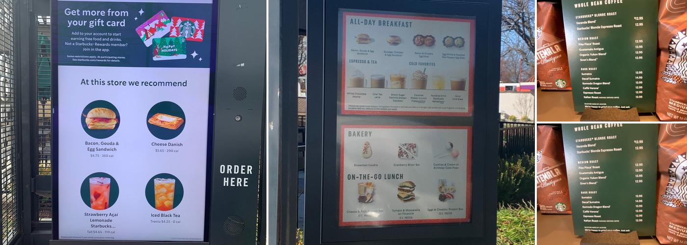 Starbucks Menu