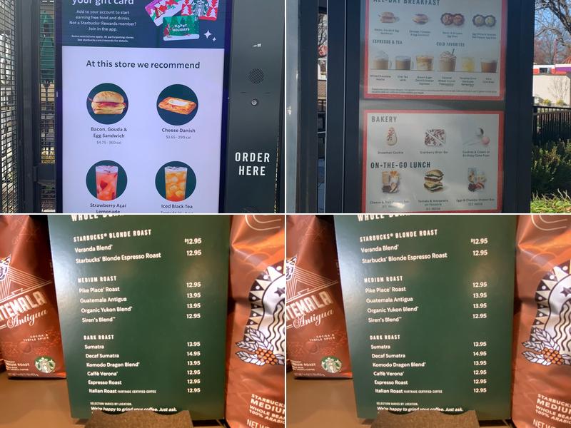Starbucks Menu