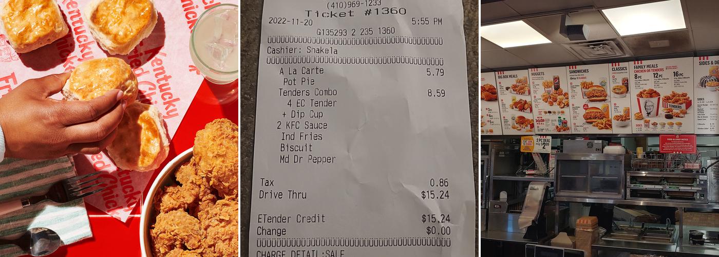 KFC Menu
