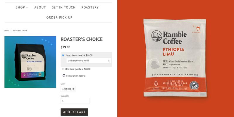Ramble Coffee Menu