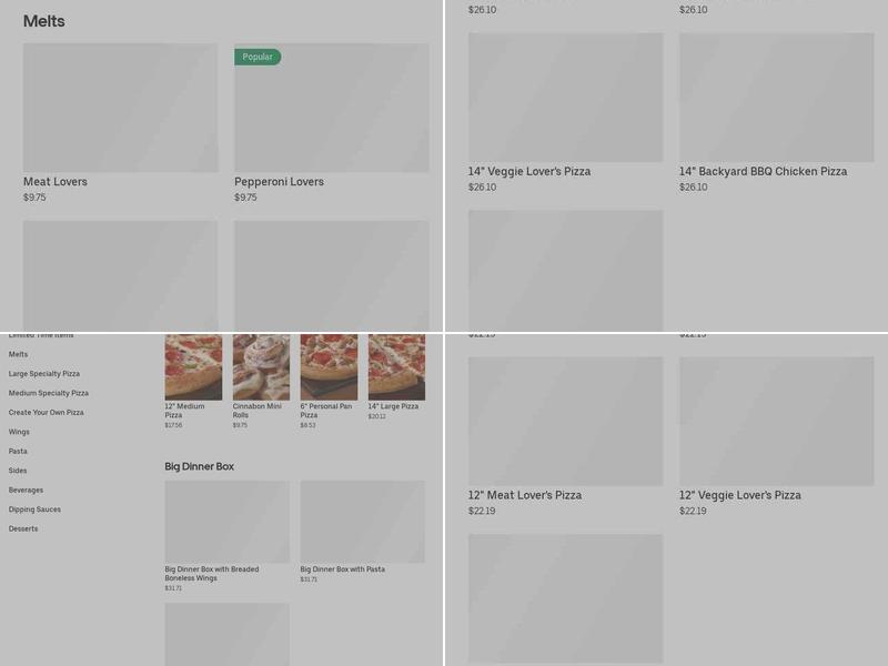 Pizza Hut Menu