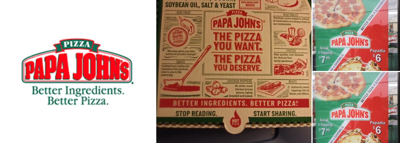 Papa Johns Pizza Menu
