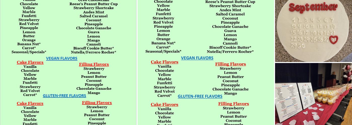 Swirled and Frosted Menu