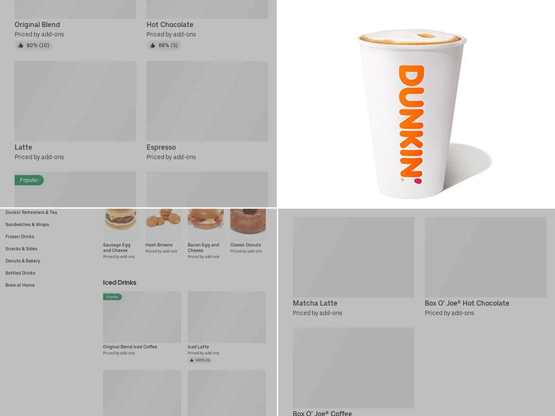 Dunkin' Menu