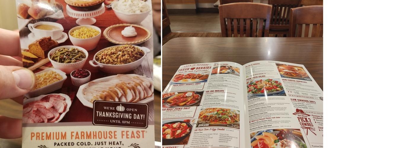 Bob Evans Menu