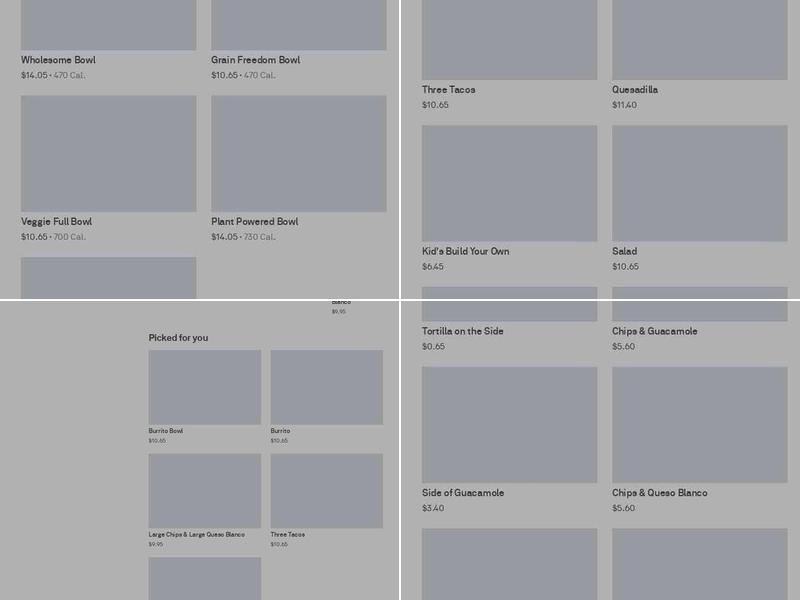 Chipotle Mexican Grill Menu