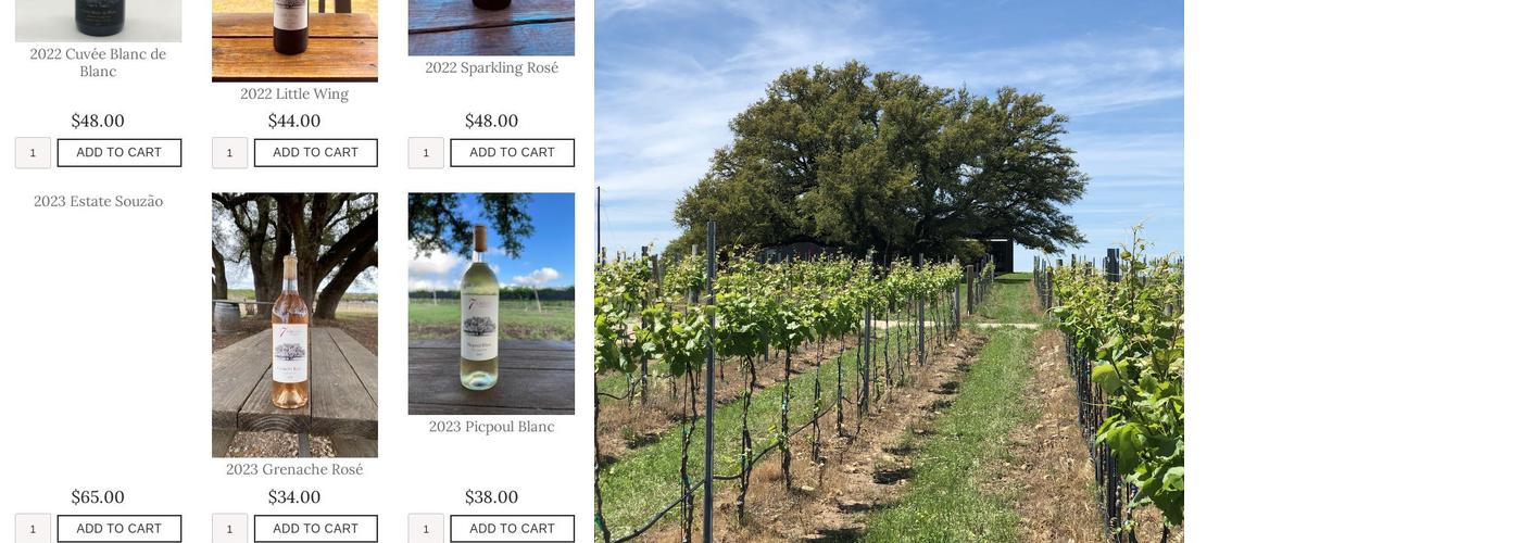 7 Creeks Vineyard Menu