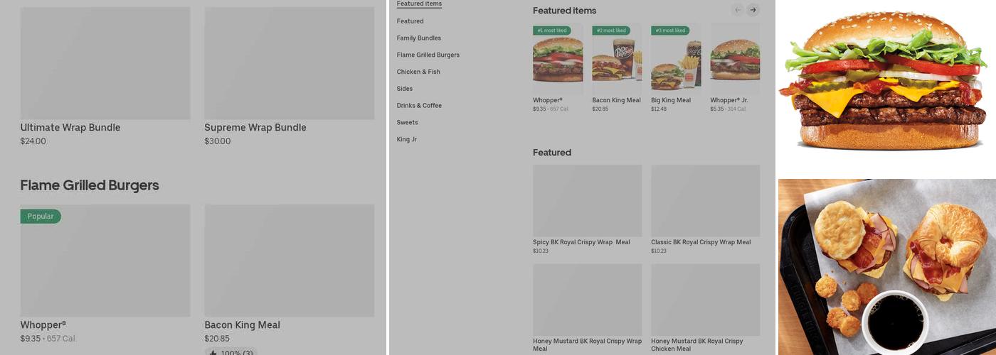 Burger King Menu