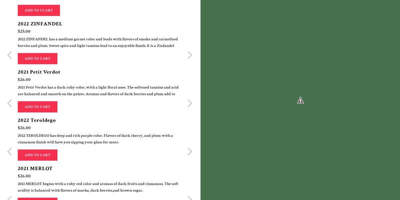 Tank House Winery Menu