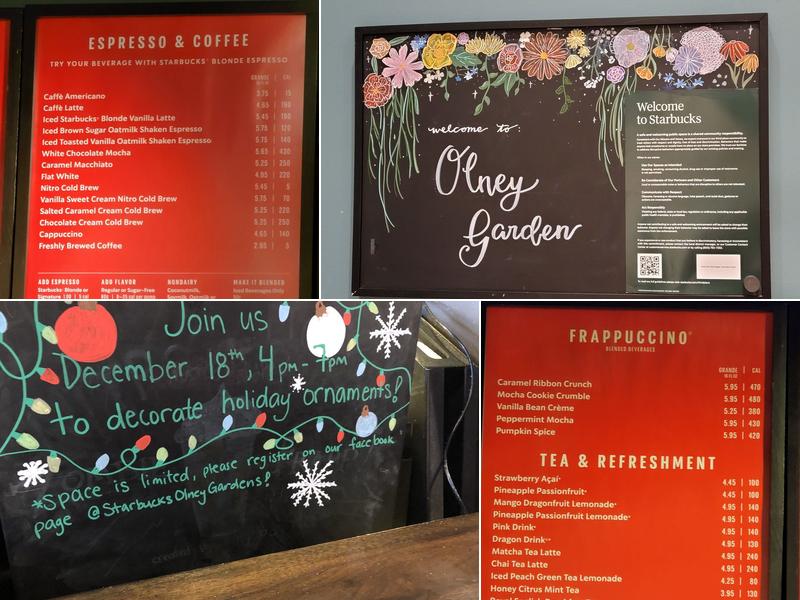 Starbucks Menu