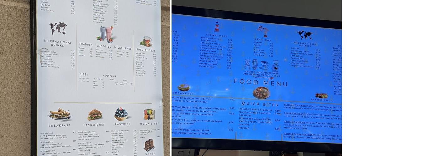 PrintWithMe Print Kiosk at Barbarossa Coffee Tomball Menu