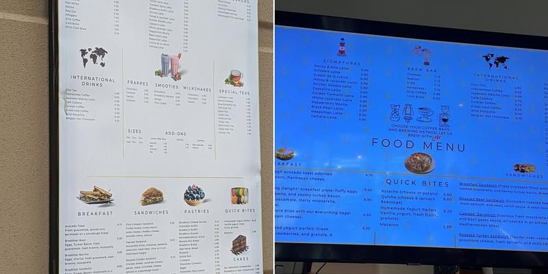 PrintWithMe Print Kiosk at Barbarossa Coffee Tomball Menu