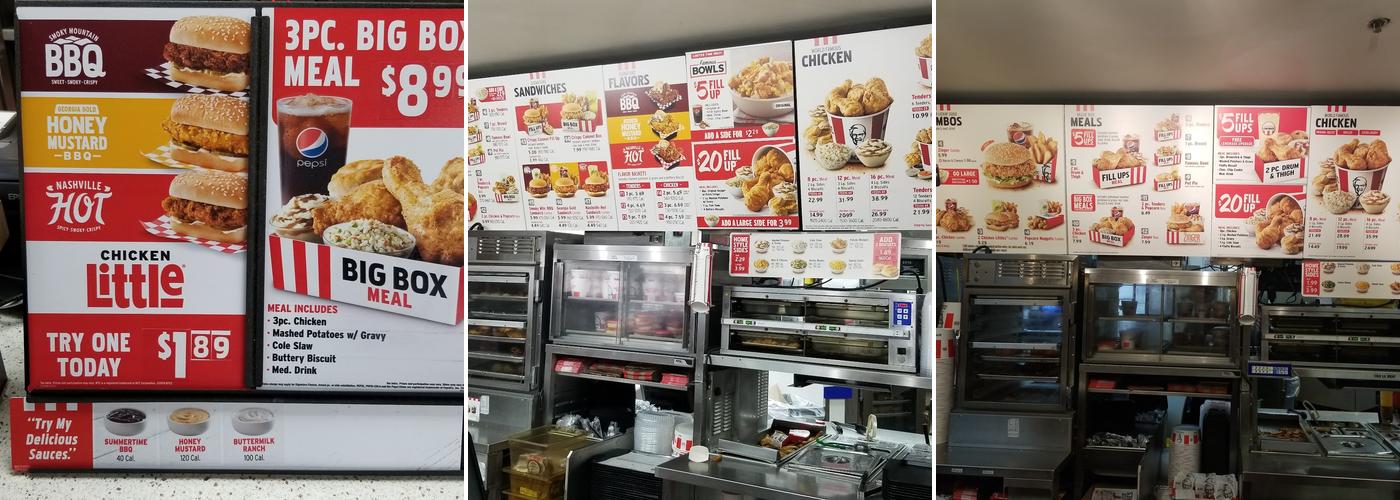 KFC Menu