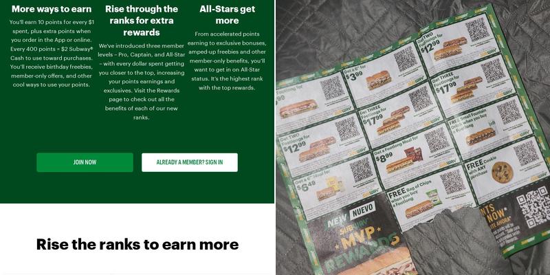 Subway Menu