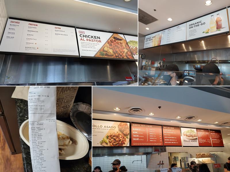 Chipotle Mexican Grill Menu