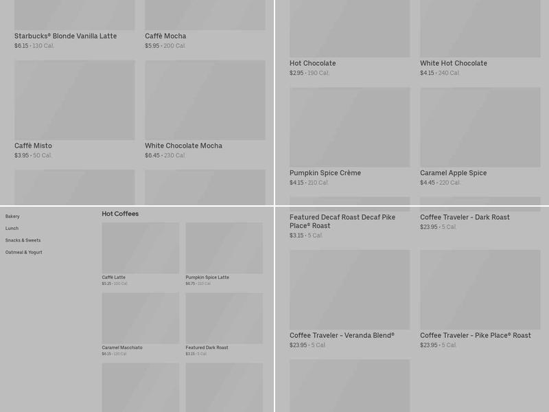 Starbucks Menu