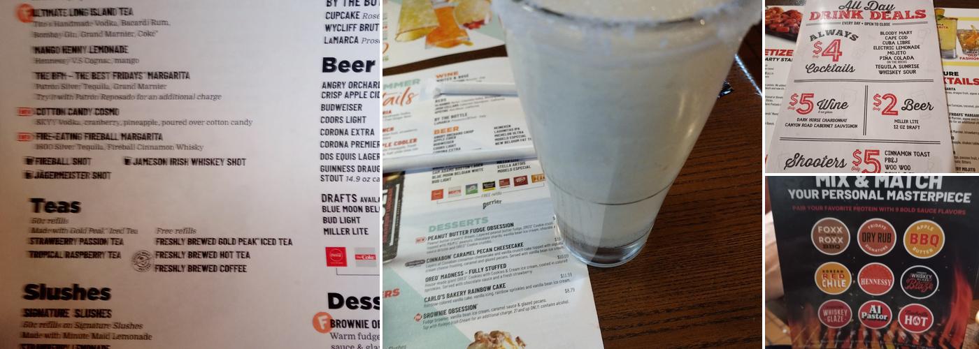 TGI Fridays Menu
