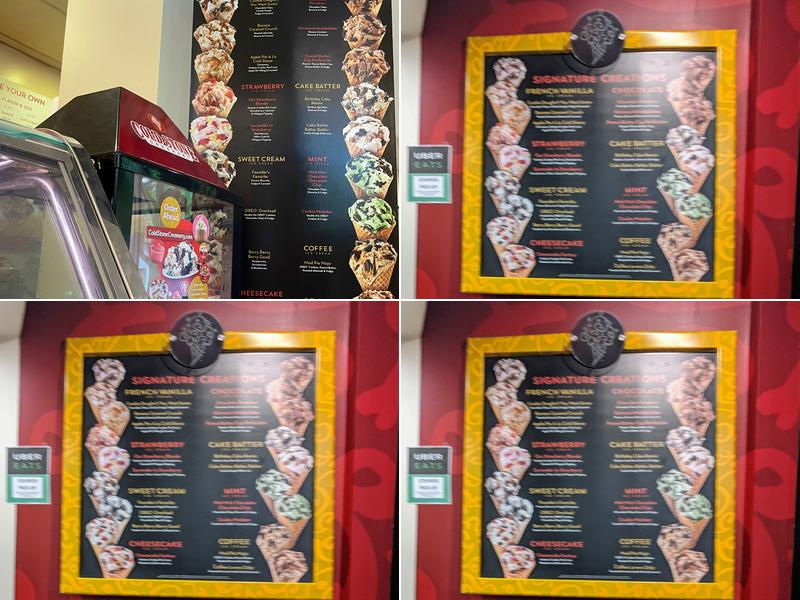 Cold Stone Creamery Menu