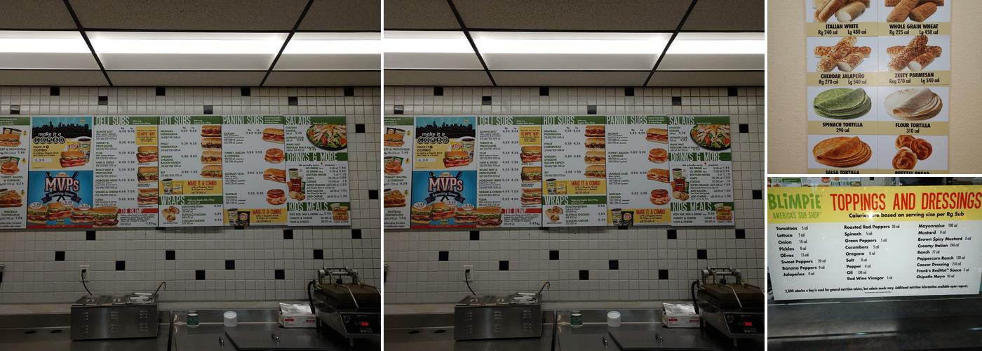 Blimpie Menu