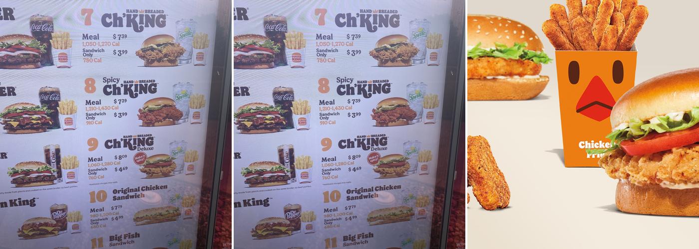 Burger King Menu