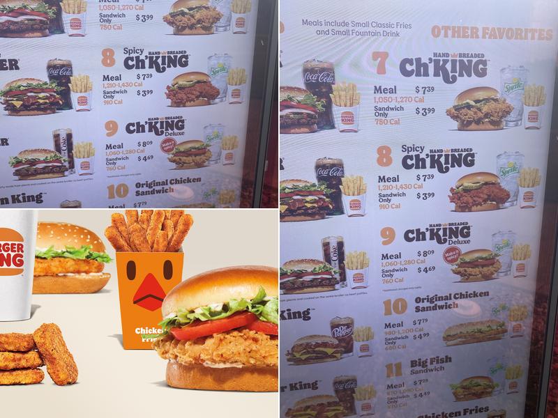 Burger King Menu
