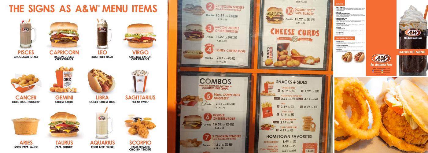 A&W Restaurant Menu