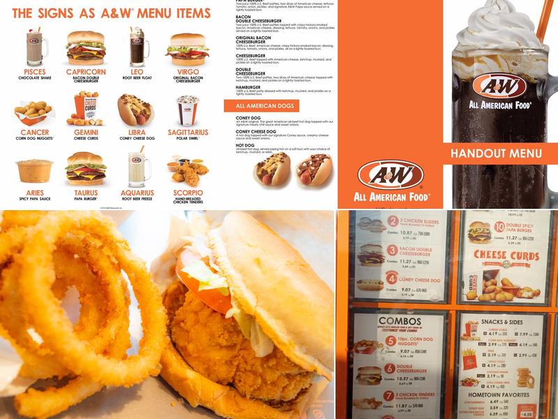 A&W Restaurant Menu