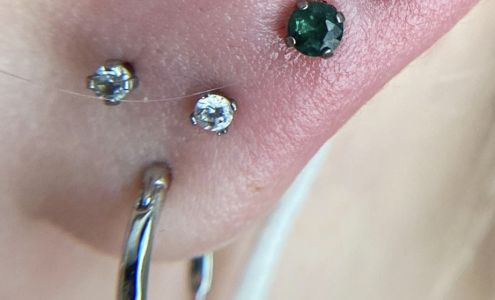 Green Moth Piercing & Jewelry