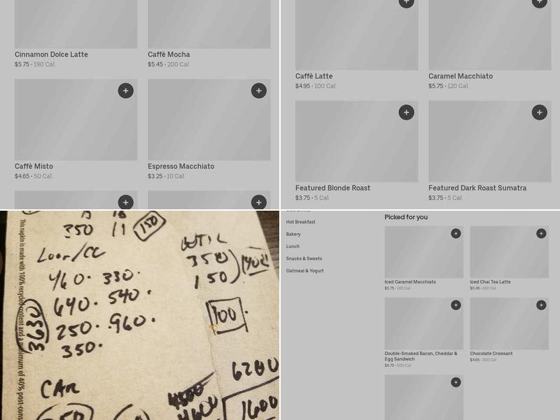 Starbucks Menu