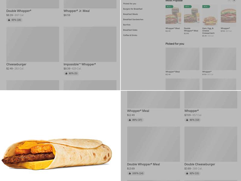 Burger King Menu