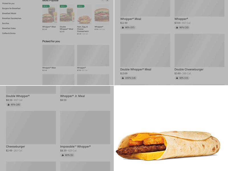 Burger King Menu