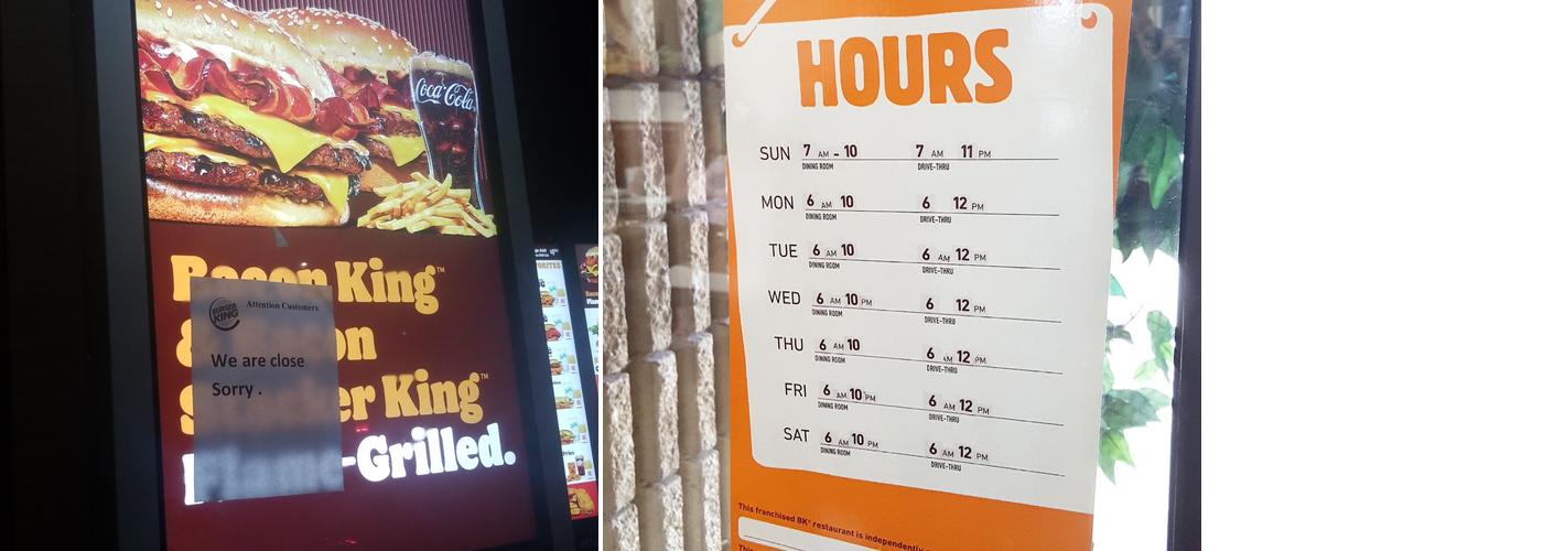 Burger King Menu