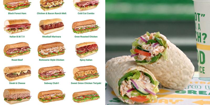 Subway Menu