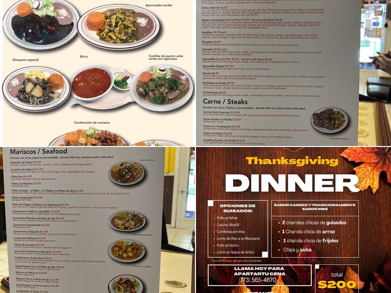 Ines Restaurant Menu