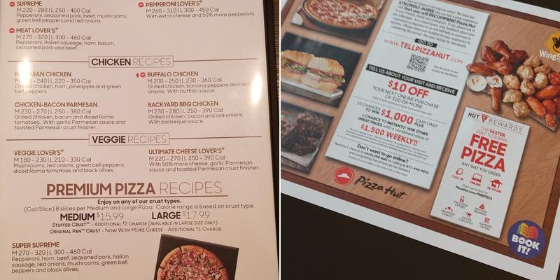 Pizza Hut Menu