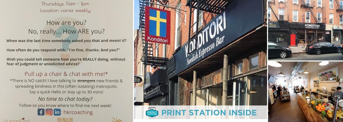 PrintWithMe Print Kiosk at Konditori - Smith Street