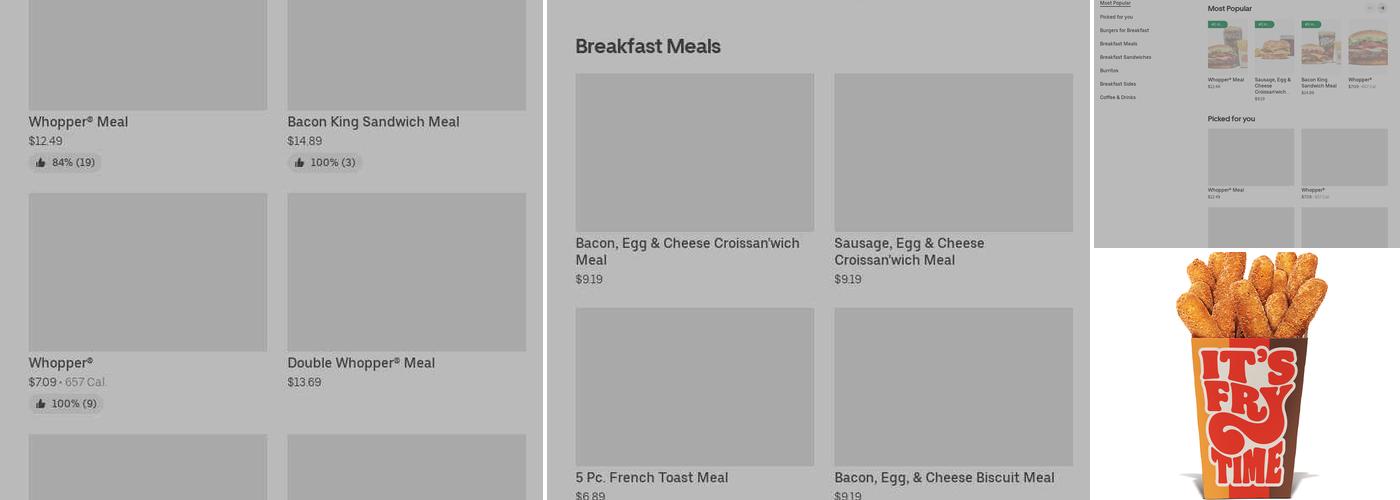 Burger King Menu