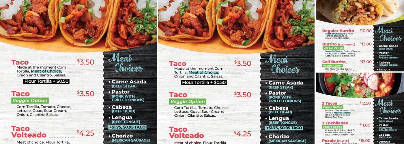 Tacomex Menu