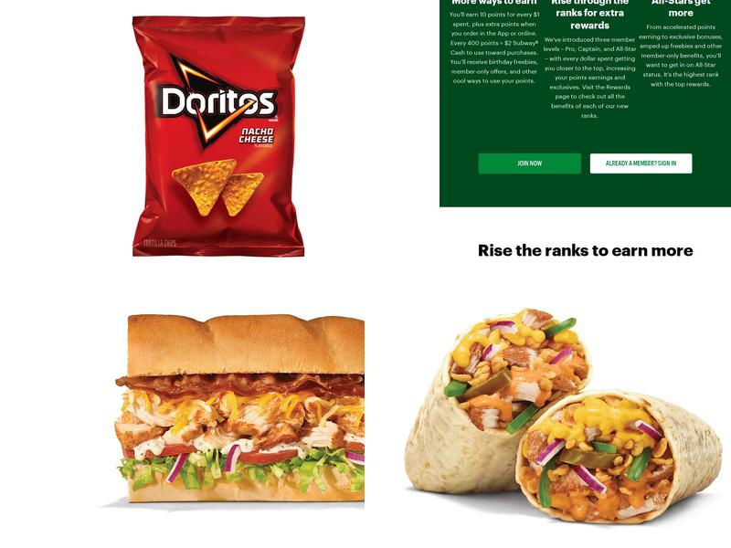 Subway Menu