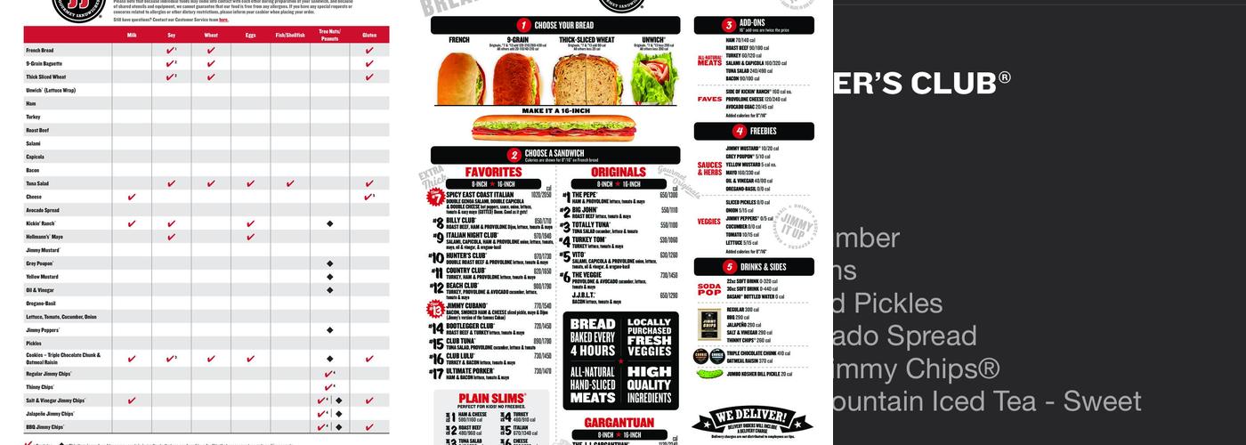 Jimmy John's Menu