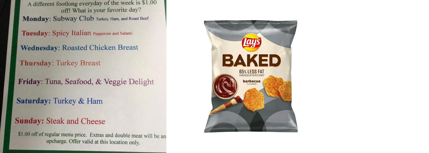 Subway Menu