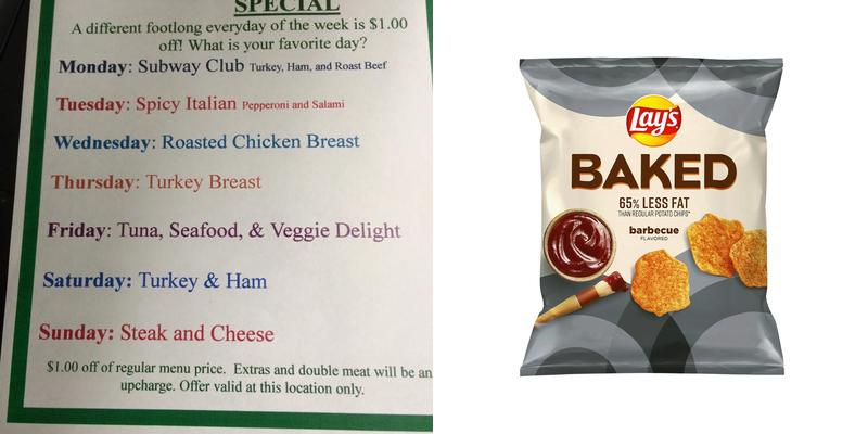 Subway Menu