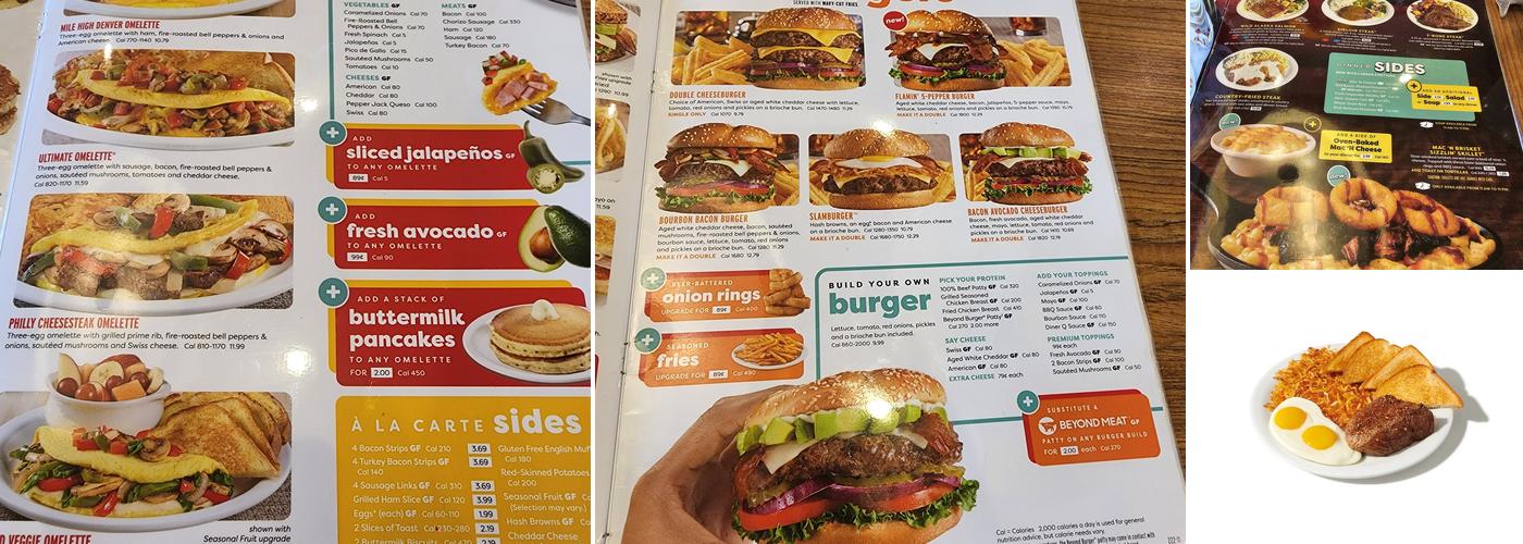 Denny's Restaurant Menu