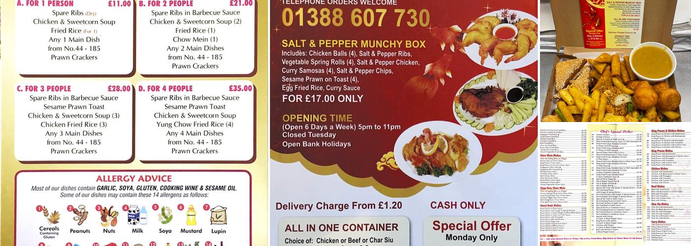 Jasmine Gardens Menu