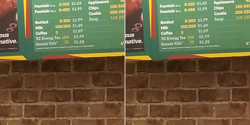 Subway Menu