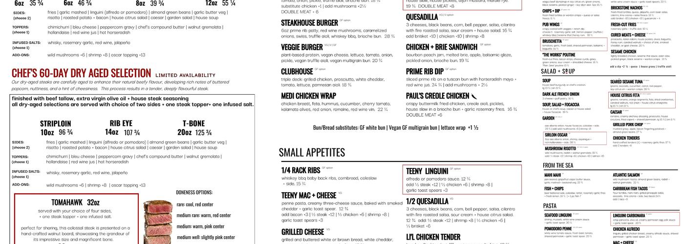 Brickstone Kitchen + Bar Menu