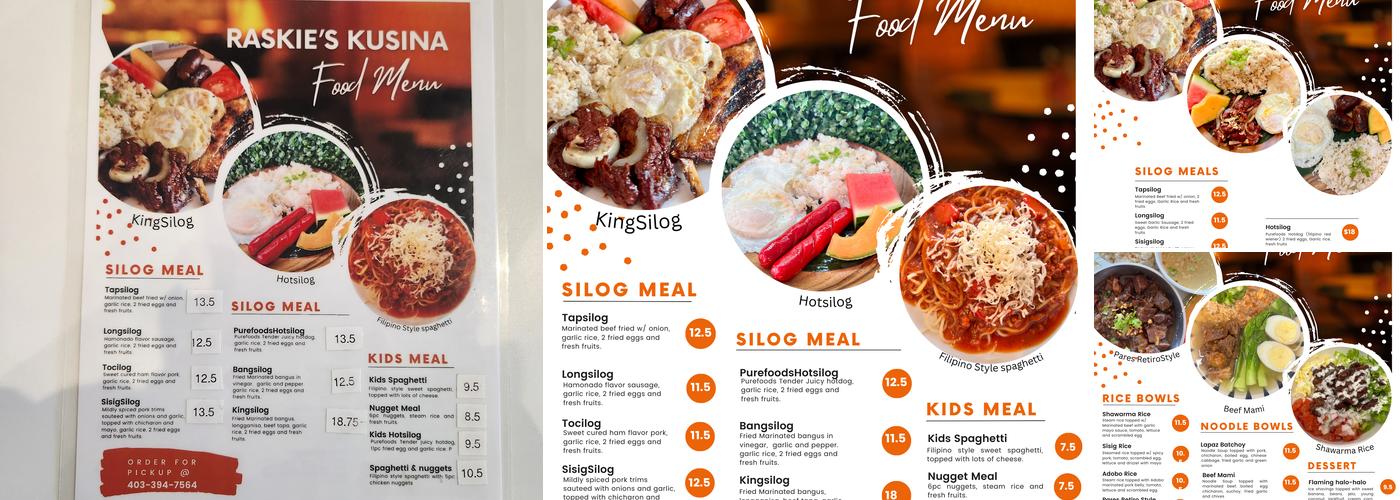 Raskie's Kusina Menu
