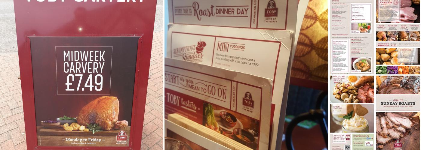 Toby Carvery Wolviston Menu